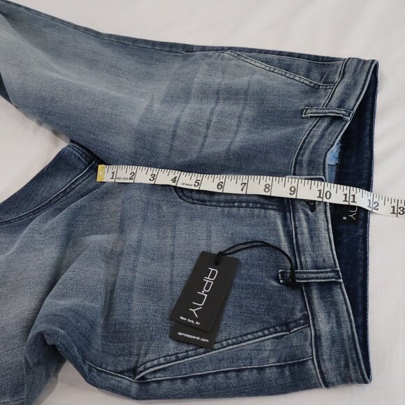 New APNY Womens Denim Raw Hem Trouser Jeans Size 8 Ankle length High Rise NWT - Picture 10 of 11
